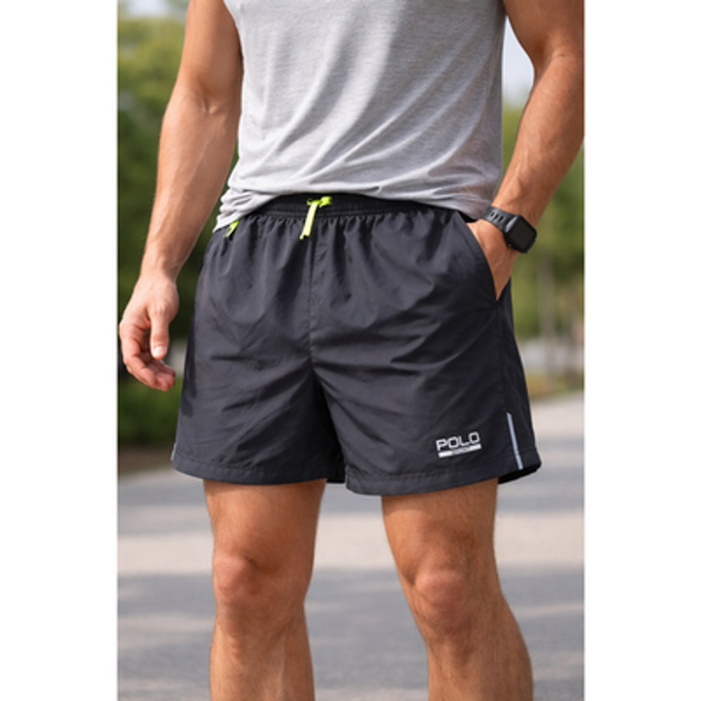 Polo Sport Lined Running Shorts 5" Seam Zip Pocket Large